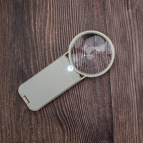 Carson Illuminated LED Lighted 5x Hand Held 2.5'' Aspheric Magnifier (SV-50),White - Image 5