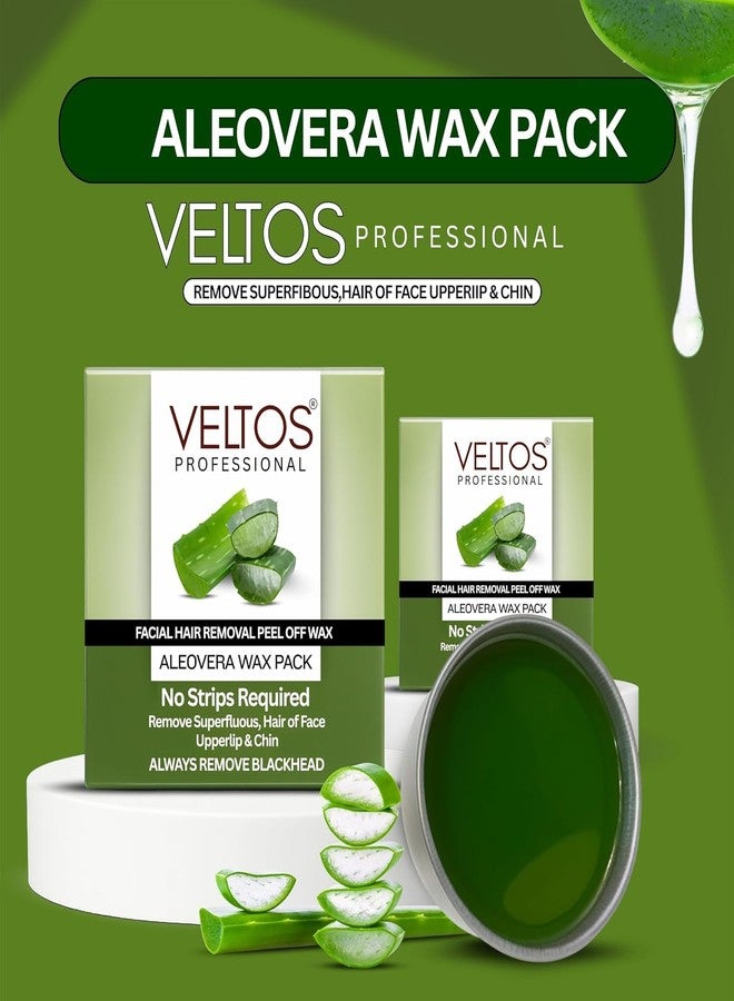 Veltos Aloe Vera Facial Peel Off Katori Wax 80g - Professional Stripless Facial Hair Removal Wax for Women & Men | Aloe Vera Peel Off Wax for Upper Lip, Chin & Face | - Image 3