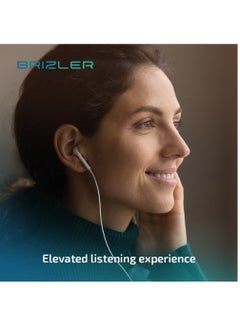 BRIZLER Wired Mono Earphone With Lightning Connector, In-Line Button Controls, Compatible for iPhone/iPad/iPod, White  - Image 3