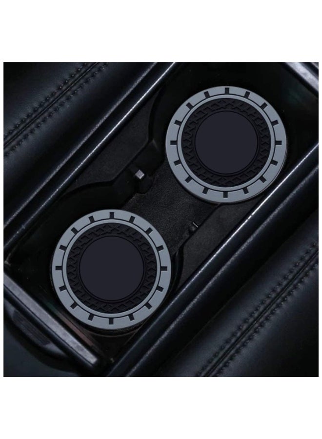 7Cylinder Silicone Non-Slip Car Cup Coaster Compatible with Ford Bronco - Black, 2Pcs. - Image 4