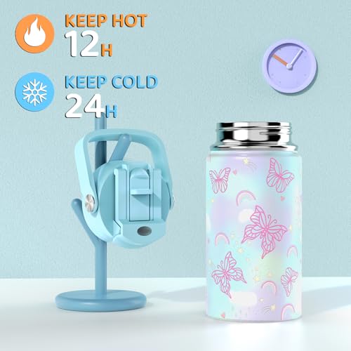ACESAK Kids School Backpack for Girls, Rainbow Bookbag Backpack with 14OZ Kids Water Bottle, Lunch Bag Set for Girls Kid Teens Middle School Student, Girl Backpacks for Schools (4pcs Water Bottle) - Image 4