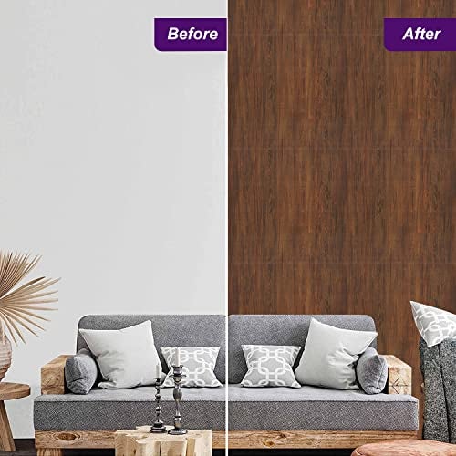Asian Paints ezyCR8 Wooden Pattern Brown Non-Adhesive Wallpaper for Home & Office, Easy Application, Water Resistant, Dust Proof, PVC Coated Interior Décor (53cm x 950cm)| (54 sq. ft. per roll) - Image 3