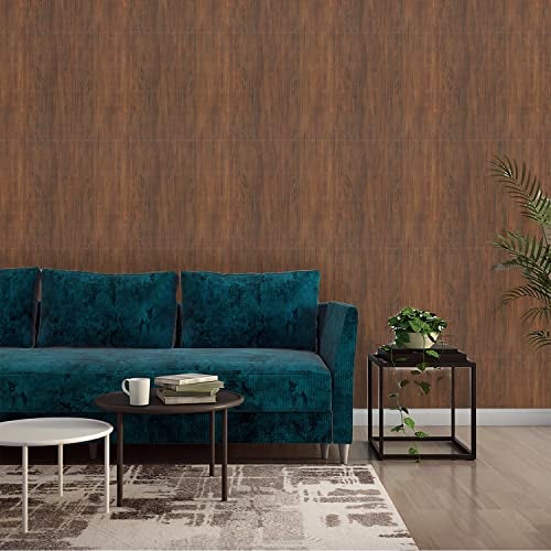 Asian Paints ezyCR8 Wooden Pattern Brown Non-Adhesive Wallpaper for Home & Office, Easy Application, Water Resistant, Dust Proof, PVC Coated Interior Décor (53cm x 950cm)| (54 sq. ft. per roll) - Image 1