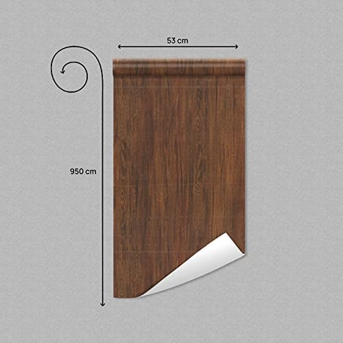 Asian Paints ezyCR8 Wooden Pattern Brown Non-Adhesive Wallpaper for Home & Office, Easy Application, Water Resistant, Dust Proof, PVC Coated Interior Décor (53cm x 950cm)| (54 sq. ft. per roll) - Image 2