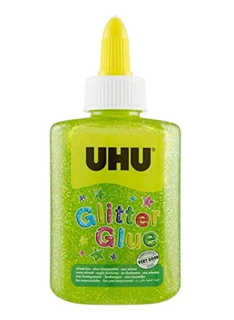 UHU Glitter Glue Green Bottle 88.5 ML - Image 1