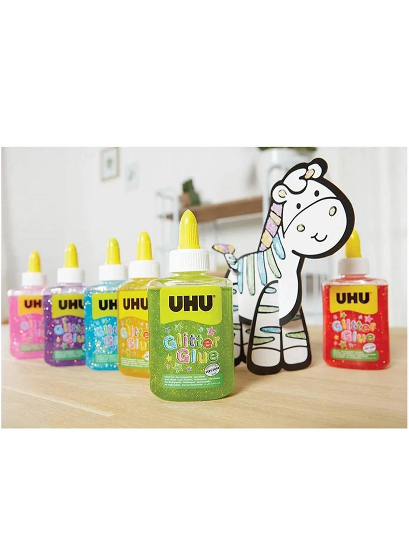 UHU Glitter Glue Green Bottle 88.5 ML - Image 5