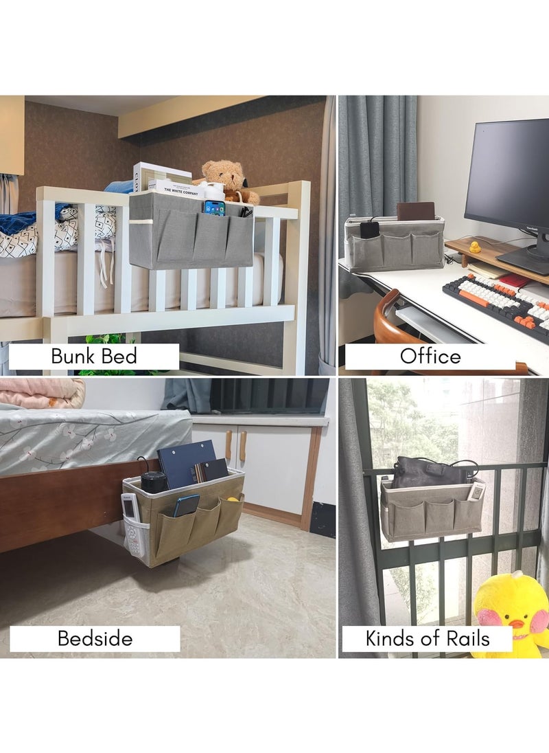 General Bedside Storage Bags with Hooks, Wall Storage Bags, Bedside Hanging Storage Organizer, Dormitory Bedside Multifunctional Large Storage Basket, Bathroom Kitchen  - Image 3