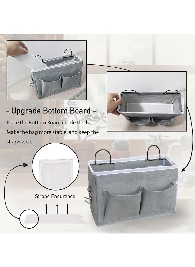 General Bedside Storage Bags with Hooks, Wall Storage Bags, Bedside Hanging Storage Organizer, Dormitory Bedside Multifunctional Large Storage Basket, Bathroom Kitchen  - Image 4