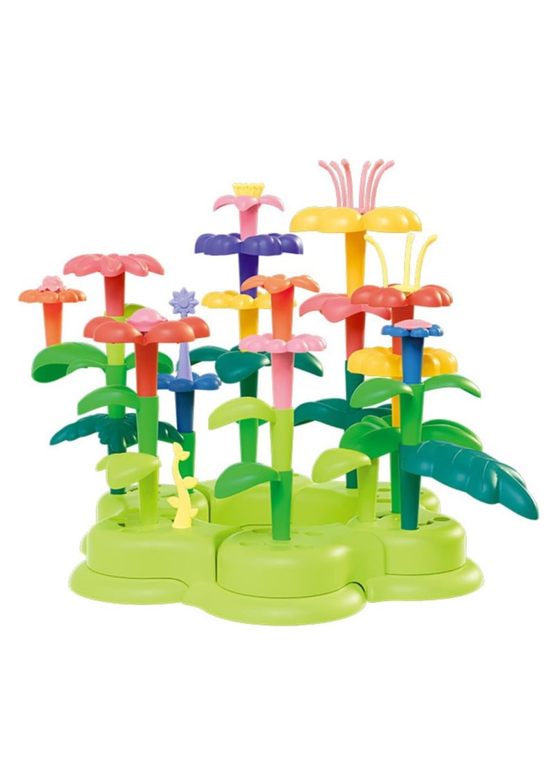 ECVV مجموعة ألعاب الألغاز المكونة من 42 قطعة من ECVV DIY لبناء حديقة الزهور، مجموعة مكعبات بناء لتنمية التفكير المنطقي والخيال لدى الأطفال، مصممة للأطفال والمراهقين والبالغين - Image 2