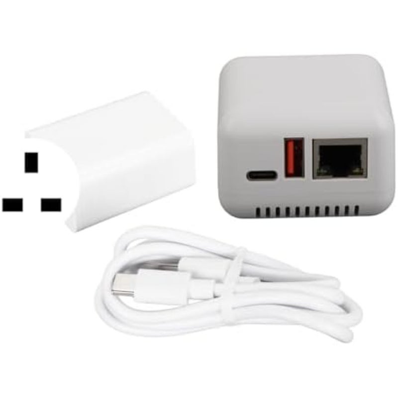 Dpofirs Print Server, USB 2.0 Print Server, Network Print Server, 5V LAN Print Share Server Print Server for for Android for 3.4 100 to 240V UK Plug - Image 3