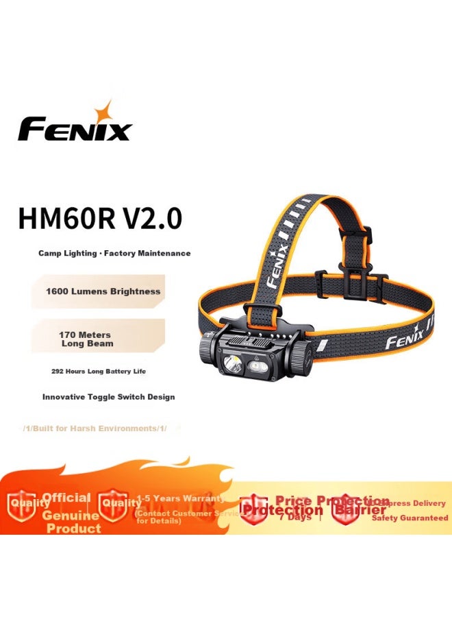 Fenix Hm60r V2.0 Headlamp Night Fishing High Brightness Long Range Running Lightweight Trail Emergency Light - Image 1