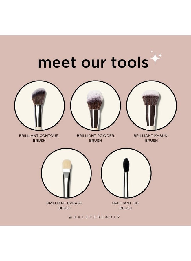 HALEYS - Crease Eyeshadow Brush Medium Fluffy Tapered Brush Soft Easy Blending Makeup Tool Seamless Multitasking Makeup Brush For Cream And Powder Highend Synthetic Bristles Vegan + Cf - Image 1