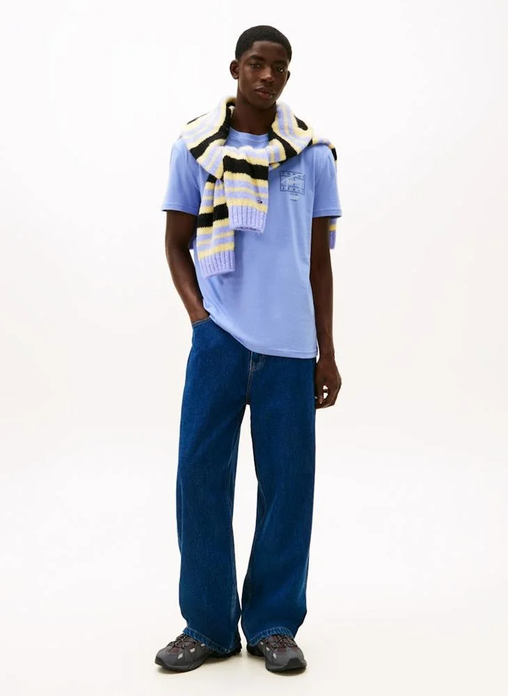 TOMMY JEANS  Regular Sign Spray T-Shirt for Men | Best Price UAE