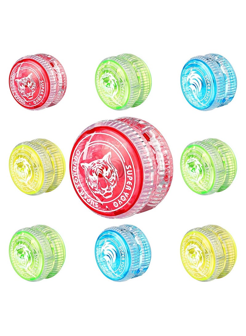SYOSI 9 Pieces Responsive Ball Toys, LED Light Responsive Ball Bearing Plastic Toys Entertaining Balls for Beginner Birthday Party Favors Goodie Bag Fillers Classroom Rewards (Random Colors) - Image 1