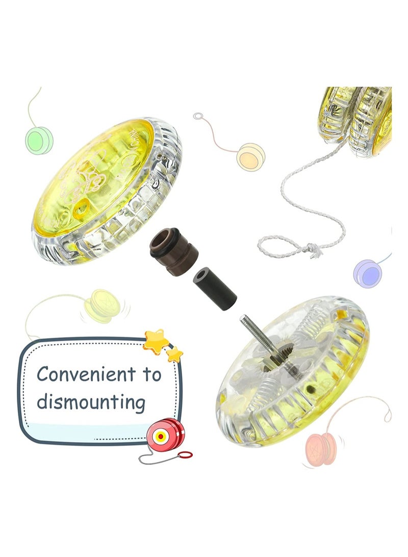 SYOSI 9 Pieces Responsive Ball Toys, LED Light Responsive Ball Bearing Plastic Toys Entertaining Balls for Beginner Birthday Party Favors Goodie Bag Fillers Classroom Rewards (Random Colors) - Image 3