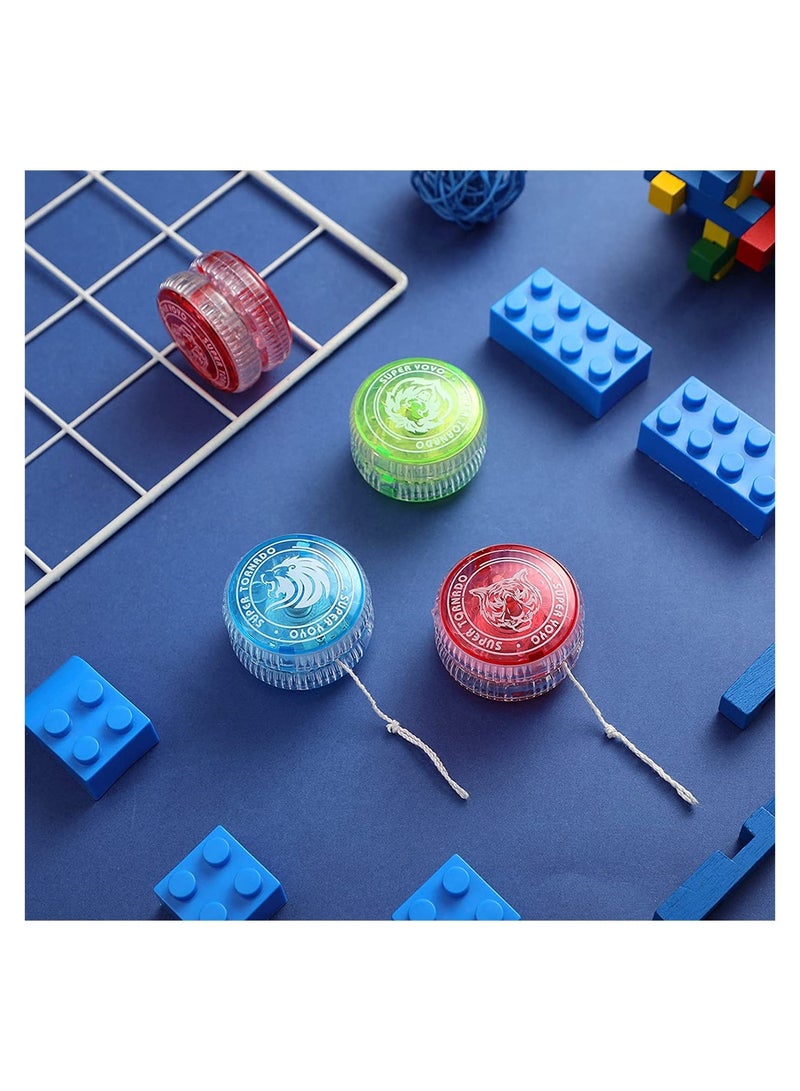 SYOSI 9 Pieces Responsive Ball Toys, LED Light Responsive Ball Bearing Plastic Toys Entertaining Balls for Beginner Birthday Party Favors Goodie Bag Fillers Classroom Rewards (Random Colors) - Image 5