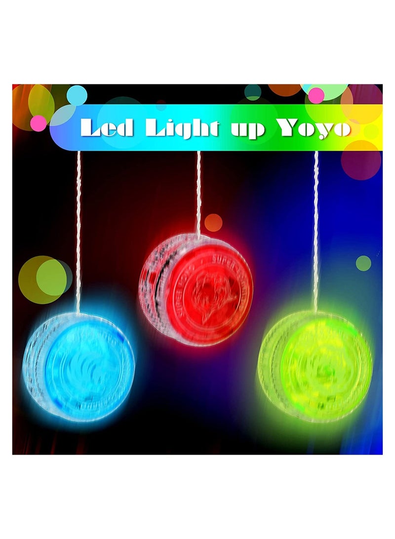 SYOSI 9 Pieces Responsive Ball Toys, LED Light Responsive Ball Bearing Plastic Toys Entertaining Balls for Beginner Birthday Party Favors Goodie Bag Fillers Classroom Rewards (Random Colors) - Image 2