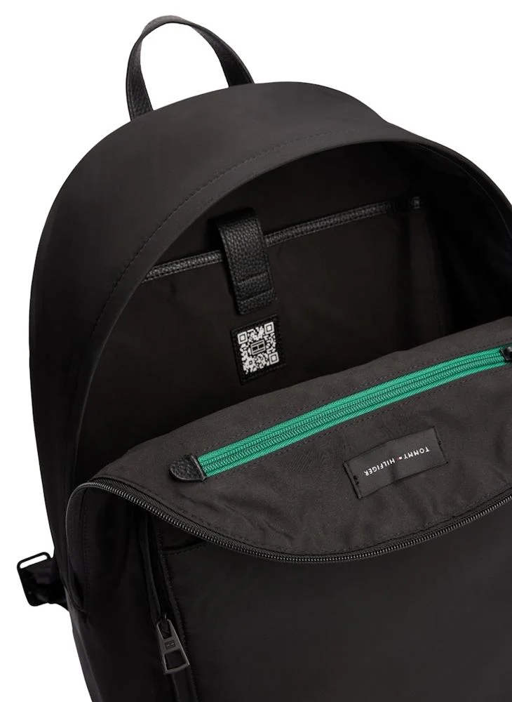 TOMMY HILFIGER Logo Textured Dome Backpack