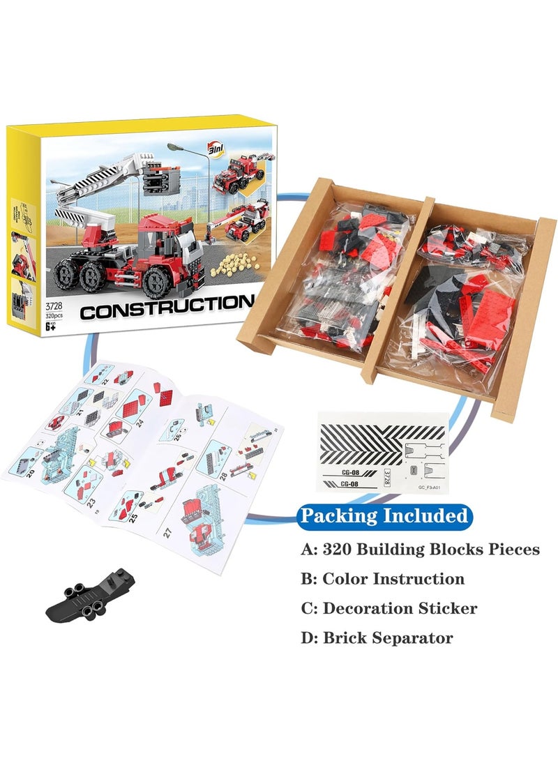 كوجو مجموعة بناء مركبة بناء المدينة 3 في 1 – 320 قطعة - Image 4