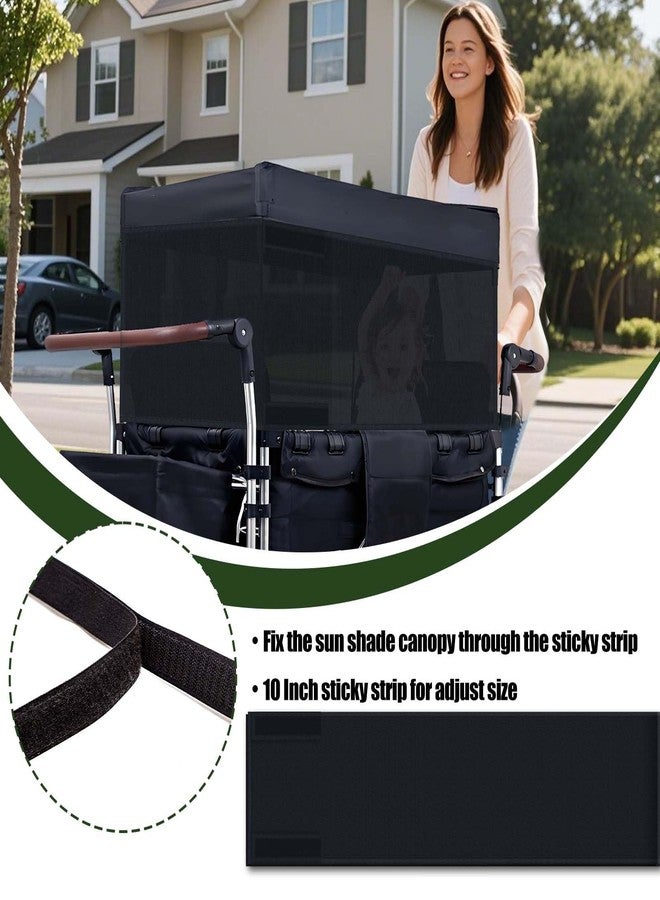 مظلة شبكية واقية من الشمس قابلة للتهوية من 4 جوانب، غطاء ملحق للعربة قابل للتعديل، ملحقات عربة عالمية لعربة W2 W4 للتخييم والنزهات ومنع الغبار والأشعة فوق البنفسجية والبعوض، 102 بوصة × 13 بوصة - Image 3