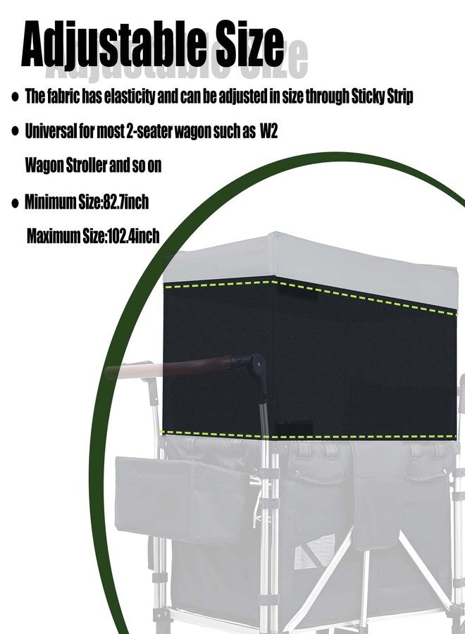 مظلة شبكية واقية من الشمس قابلة للتهوية من 4 جوانب، غطاء ملحق للعربة قابل للتعديل، ملحقات عربة عالمية لعربة W2 W4 للتخييم والنزهات ومنع الغبار والأشعة فوق البنفسجية والبعوض، 102 بوصة × 13 بوصة - Image 2