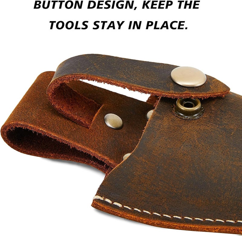 Hersent Plier Holder for Belt, Durable Leather Sheath Pouch Holder Gardening Tools Holster Belt Case for Garden Pruning Pliers Shears Scissors or Knife,Tools Gifts for Men Dad Husband Boyfriend - Image 4