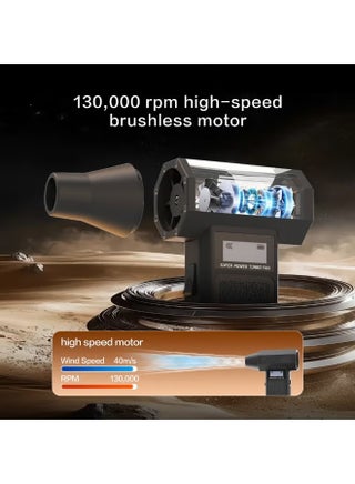 Cordless Electric Air Duster, 130000 RPM Turbo Blower, 3 Speed Portable Mini Blower for PC Keyboard Car & Home Cleaning - view 5