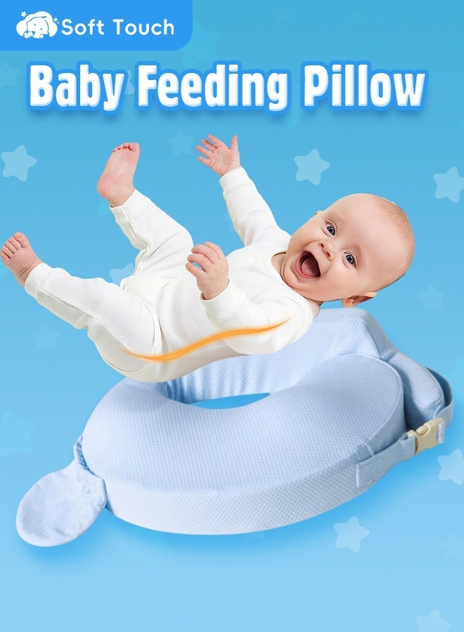 Soft Touch Nursing Pillow for Breastfeeding, Baby Nursing Pillow, Baby Feeding Pillow with Adjustable Waist Strap and Removable Pillowcase, Essential Ergonomic Support for Mom and Baby, Baby Essentials for Newborn - Image 1