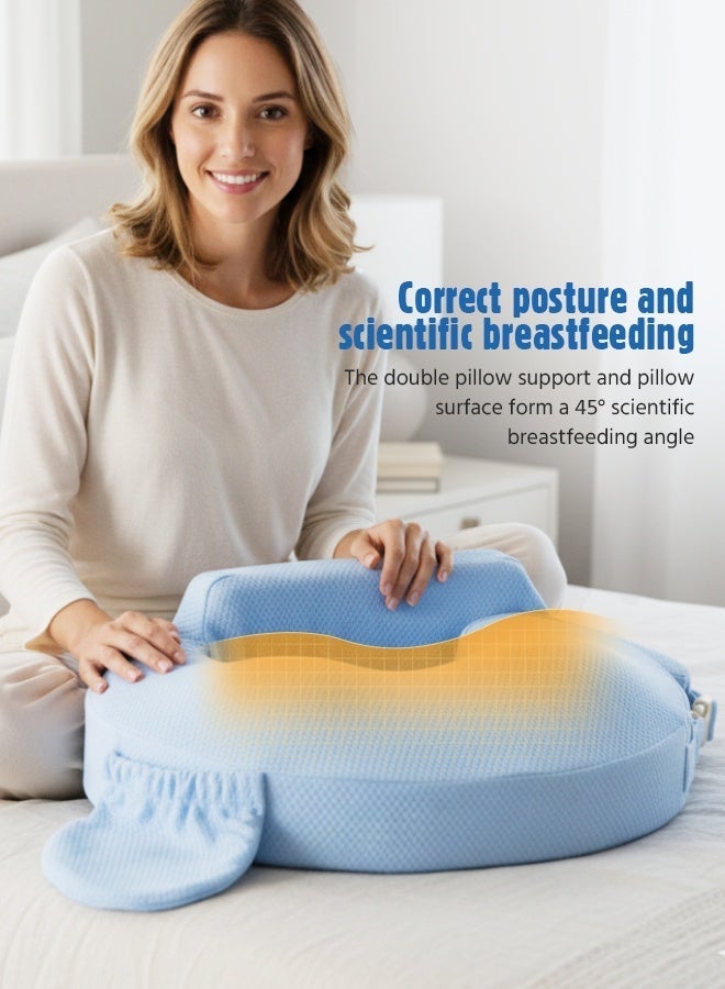 Soft Touch Nursing Pillow for Breastfeeding, Baby Nursing Pillow, Baby Feeding Pillow with Adjustable Waist Strap and Removable Pillowcase, Essential Ergonomic Support for Mom and Baby, Baby Essentials for Newborn - Image 4