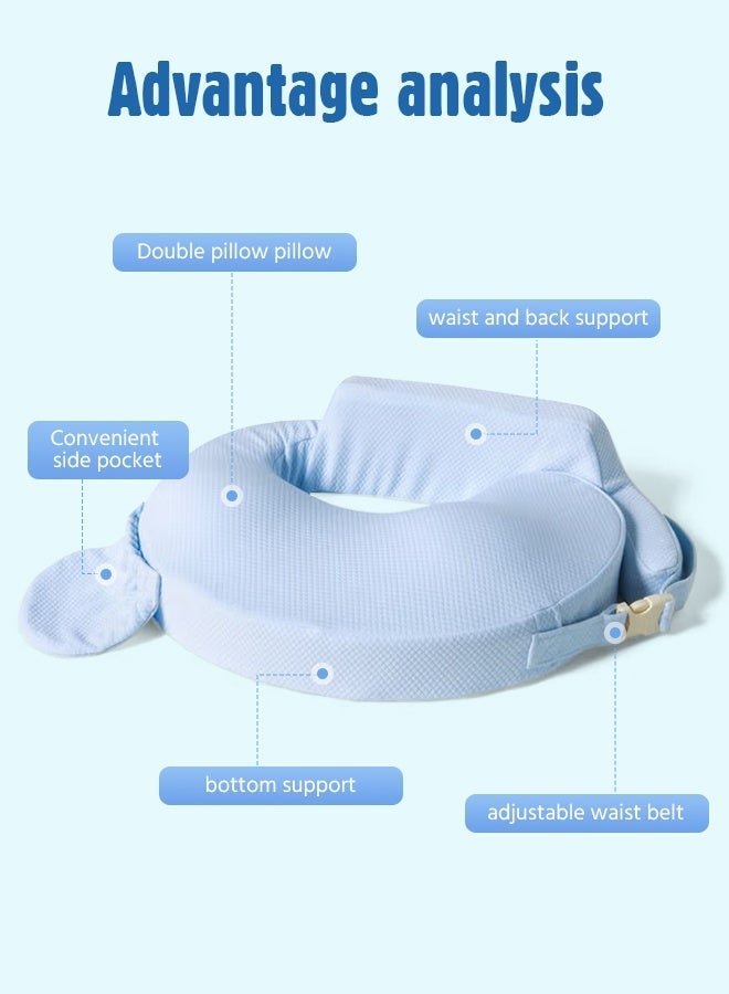 Soft Touch Nursing Pillow for Breastfeeding, Baby Nursing Pillow, Baby Feeding Pillow with Adjustable Waist Strap and Removable Pillowcase, Essential Ergonomic Support for Mom and Baby, Baby Essentials for Newborn - Image 5
