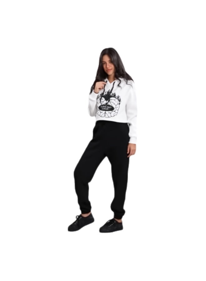 سويت شيرت دائري مطبوع أنيق - Image 1