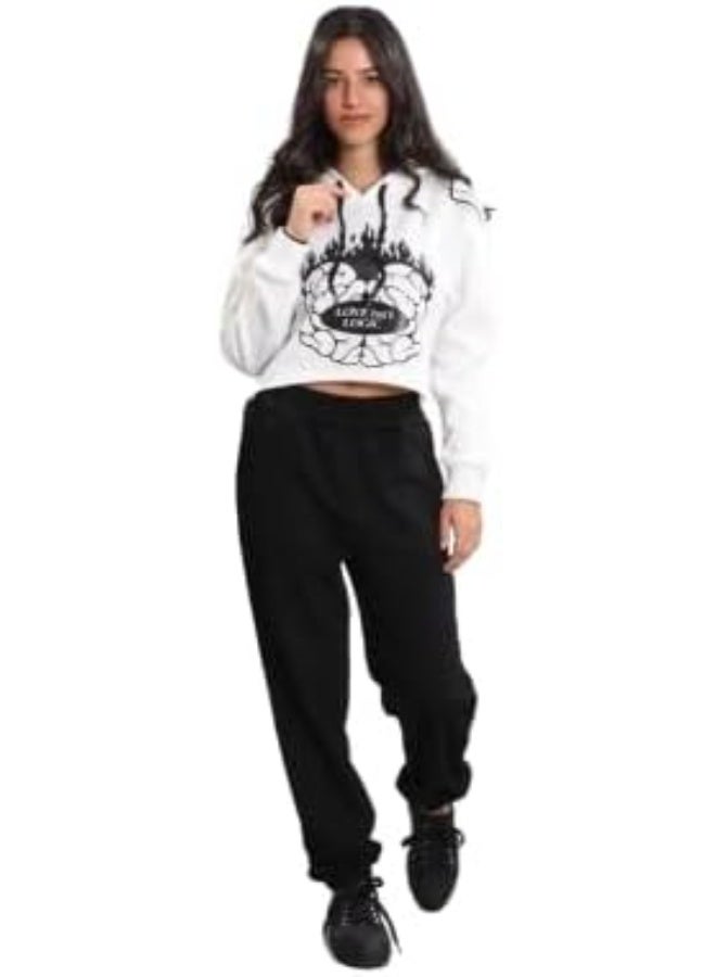 سويت شيرت دائري مطبوع أنيق - Image 3