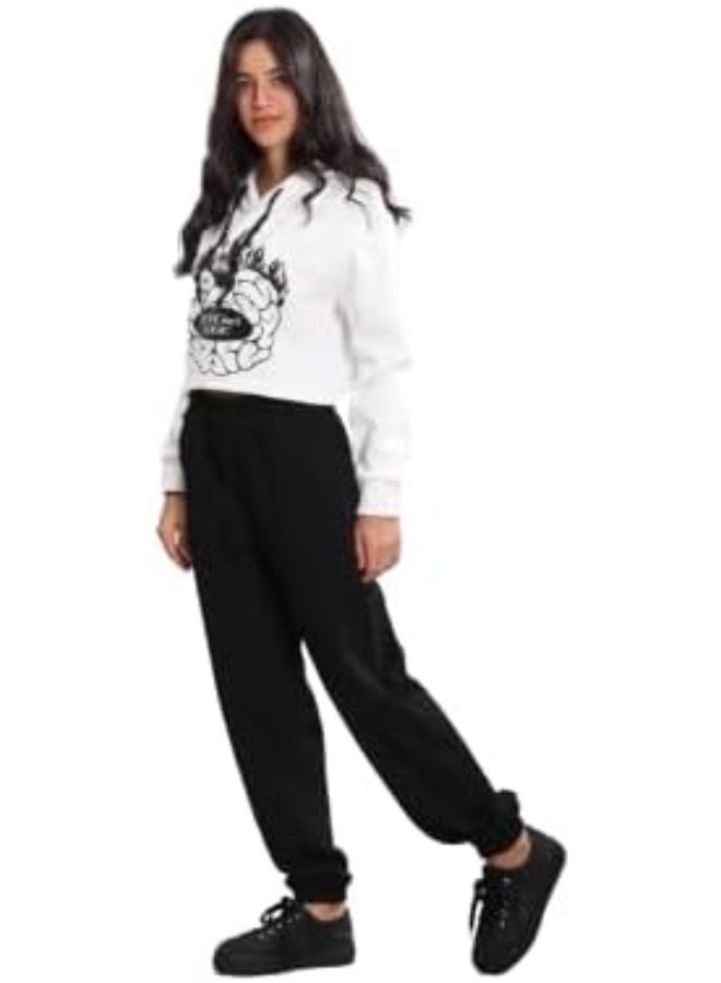 سويت شيرت دائري مطبوع أنيق - Image 2