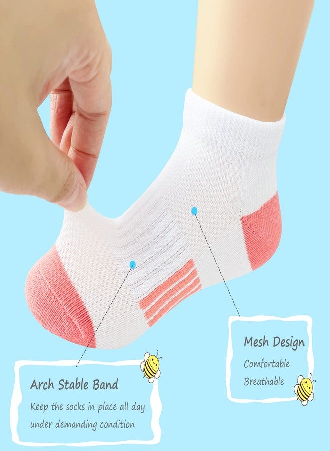 Bemeol Girls Socks 12 Pairs Ankle Athletic Socks Cotton Sports Sock For Little Big Kids(7-10 Years) - Image 5