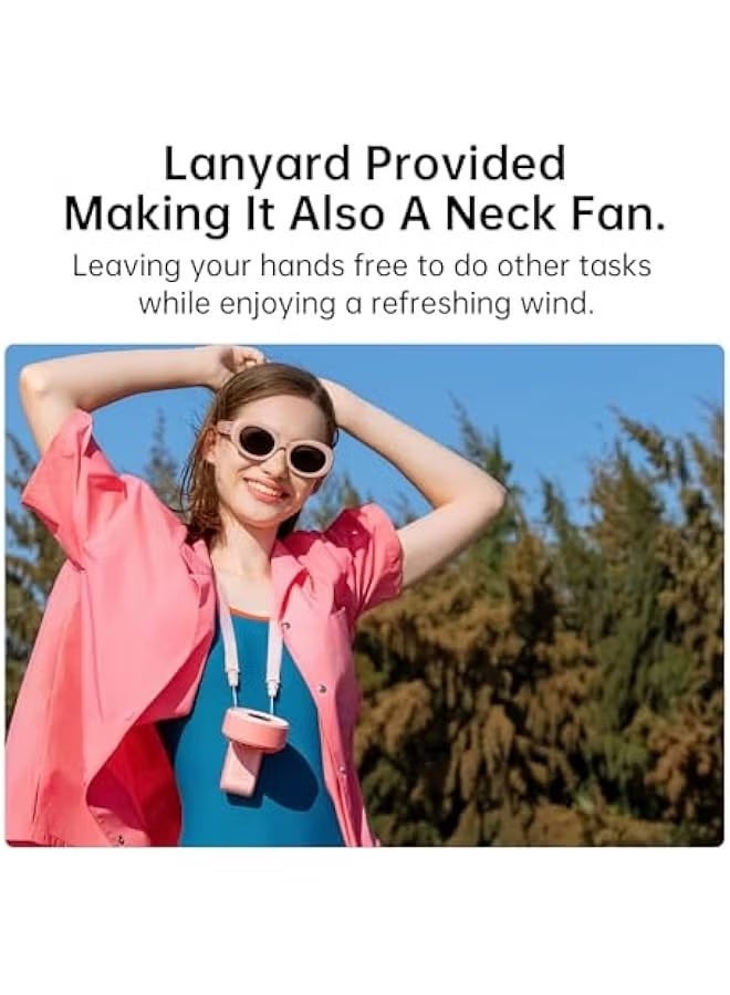 JISULIFE مروحة ييسولايف المحمولة لايف7 (5000 مللي أمبير) - وردي FHL07R-A0102002 - Image 2