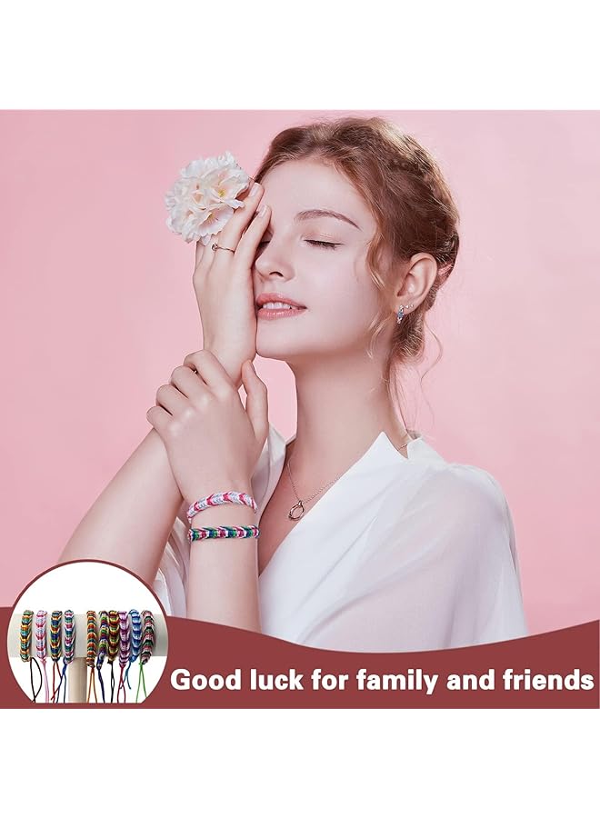 erorex Friendship Bracelet Hand Handmade Braided Bracelet Adjustable Colorful Strings Bracelet Birthday Gifts For Women Girls Boy Couple Bracelet - Image 4