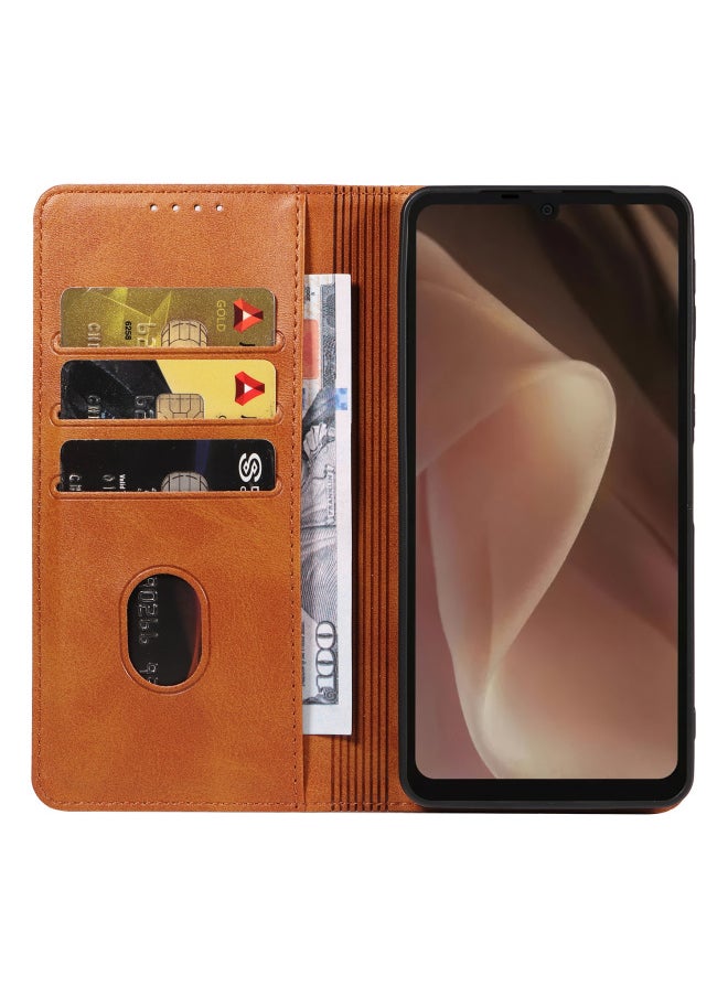 Generic - Japanese Sharp Sense9 Magnetic Leather Case Wish4 Phone Case Libero 5G IV Flip Cover Protective Case-Color:Black-Applicable Model:ZTE Nubia S 5G (A403ZT) - Image 1