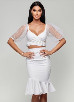 Anita's Promise Set Top & Skirt - White  - Image 1