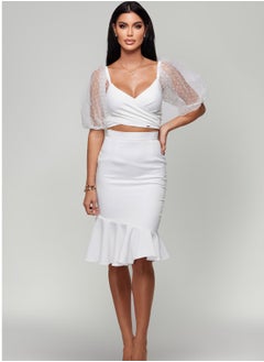 Anita's Promise Set Top & Skirt - White  - Image 3