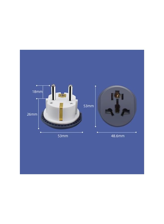 promass 2pcs Universal Travel Adapter Plug Converter – Compatible With UAE, USA, EU, UK, AU, CN to KSA/EU/Germany Socket- Perfect For Business Trips & Holidays – Ideal For Cell Phones, Laptops & More - Image 2