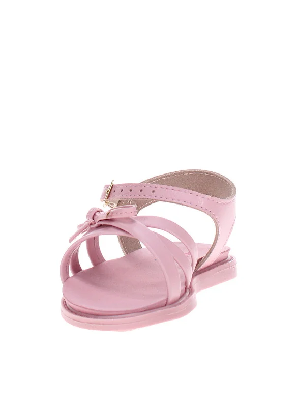 موليكينها Molekinha Infant Girls Sandals With Back Strap Pink | Made In Brazil