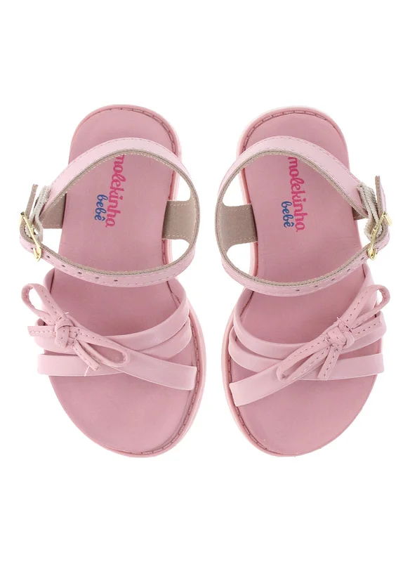 MOLEKINHA Molekinha Infant Girls Sandals With Back Strap Pink | Made In Brazil