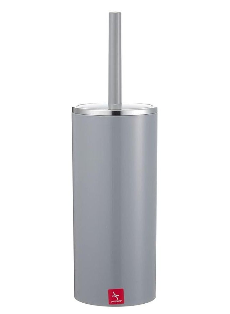 Primanova Lenox Acrylic Toilet Brush With Silver Frame 15x10x20 cm (Grey) - Image 1
