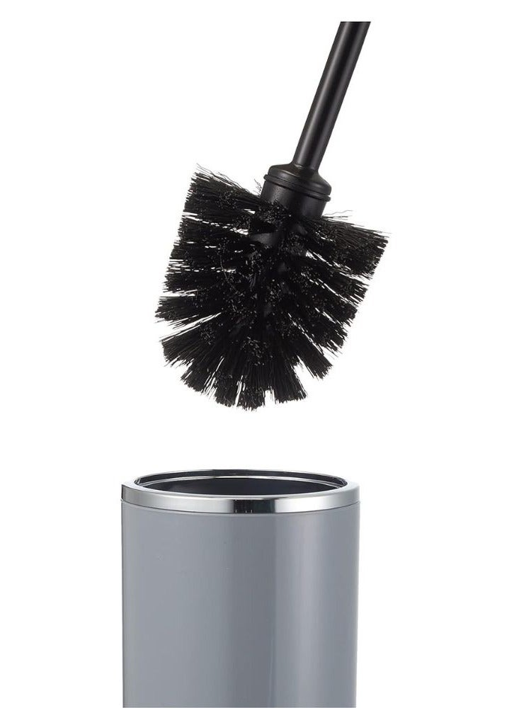 Primanova Lenox Acrylic Toilet Brush With Silver Frame 15x10x20 cm (Grey) - Image 2
