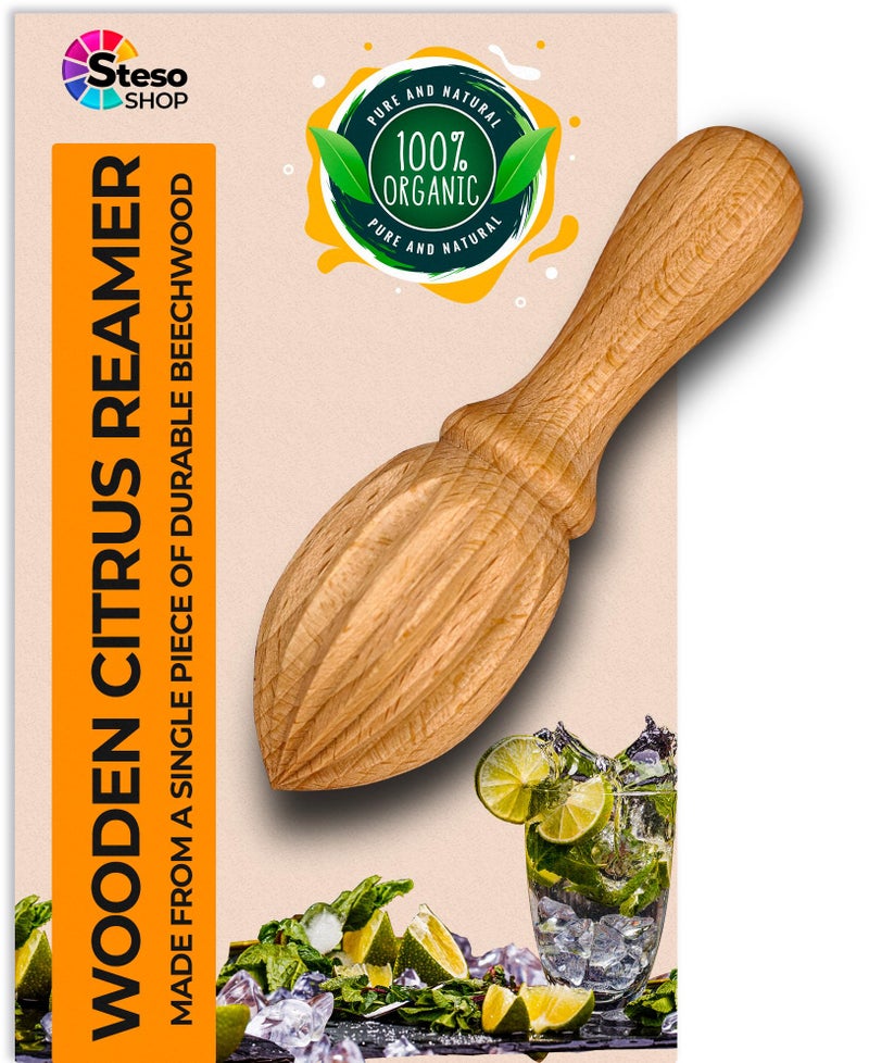 StesoSHOP Lemon Squeezer Citrus Easy  Hand juicer citrus  Lime Orange Squeezer Juicer Wood  Hand Juicer Press Manual  Wooden Reamer