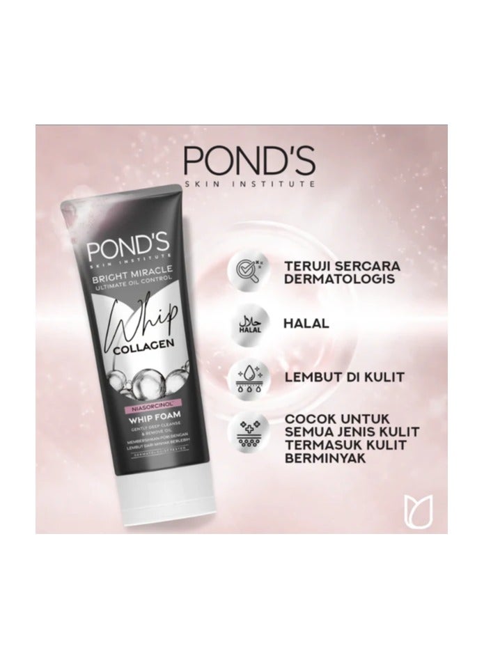 PONDS Bright Miracle Ultimate Oil Control Collagen Facial Whip Foam - 100g - Image 4