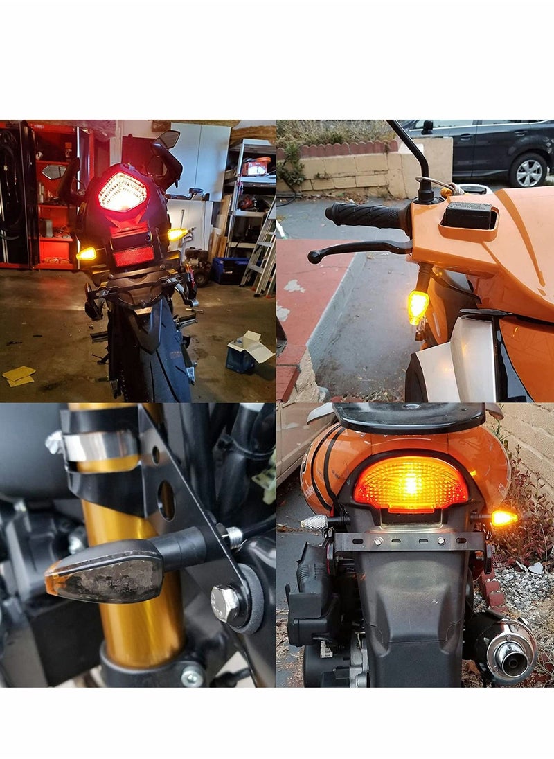 Motorcycle Turn Signal Lights, 4 Pcs 12V Universal Motorbike LED Indicator Blinker Amber Lamp Mini Stalk Arrow Light Front Rear Lights for Motorcycles - pzsku/Z4E323BFA2F4907E31B8AZ/45/_/1697707710/e5e793eb-c1be-428b-927e-bfc7f2962272