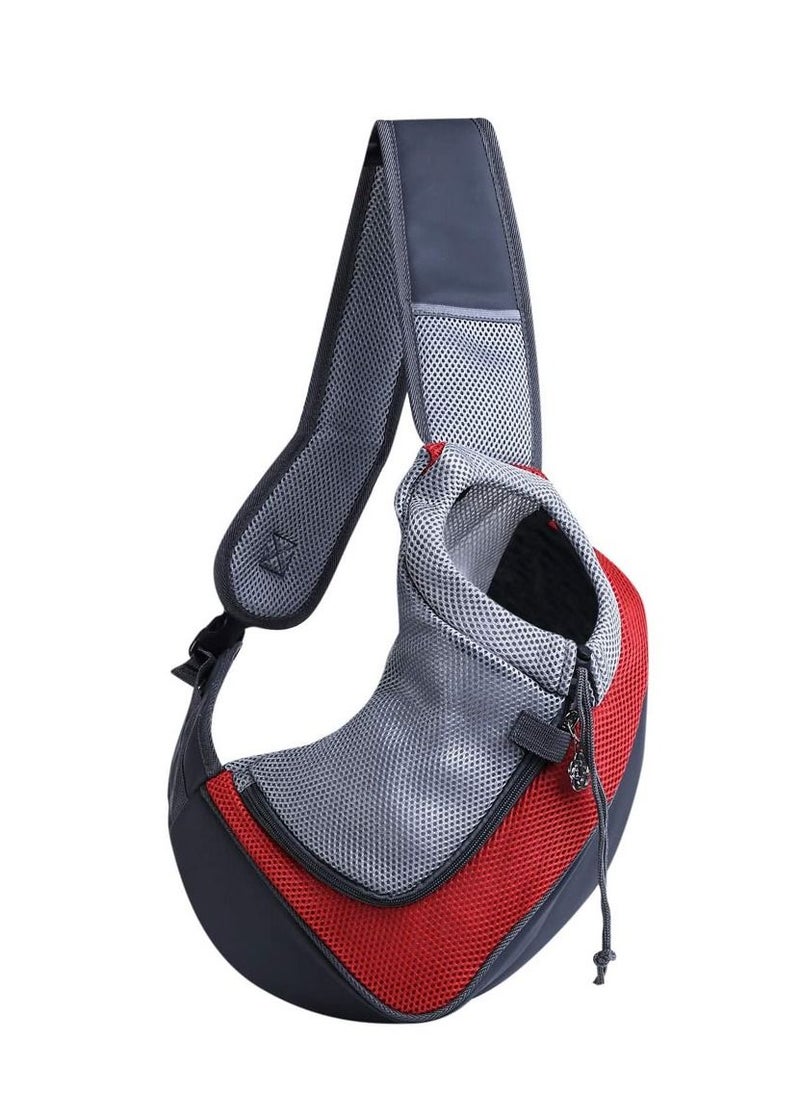 Excefore Pet Sling Carrier Puppy Breathable Mesh Hand Free Shoulder Tote Bag, Adjustable Bag for Small Animals Dog Cat Doggy Outdoor Travel Walking Carrying  - Image 1