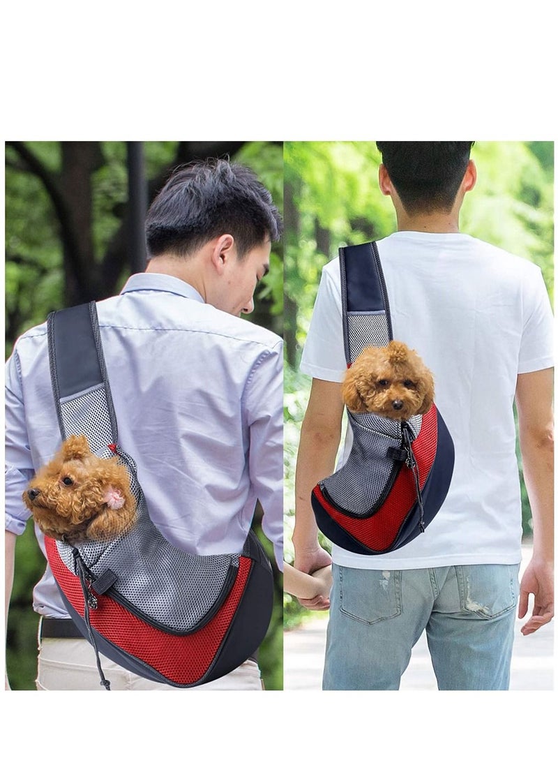 Excefore Pet Sling Carrier Puppy Breathable Mesh Hand Free Shoulder Tote Bag, Adjustable Bag for Small Animals Dog Cat Doggy Outdoor Travel Walking Carrying  - Image 3