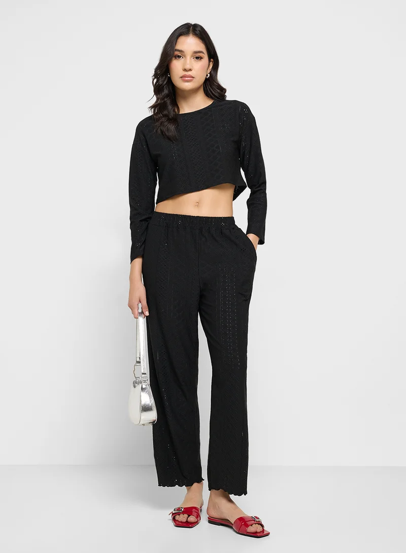 Ginger Pointelle Top & Pant Coord Lounge Set